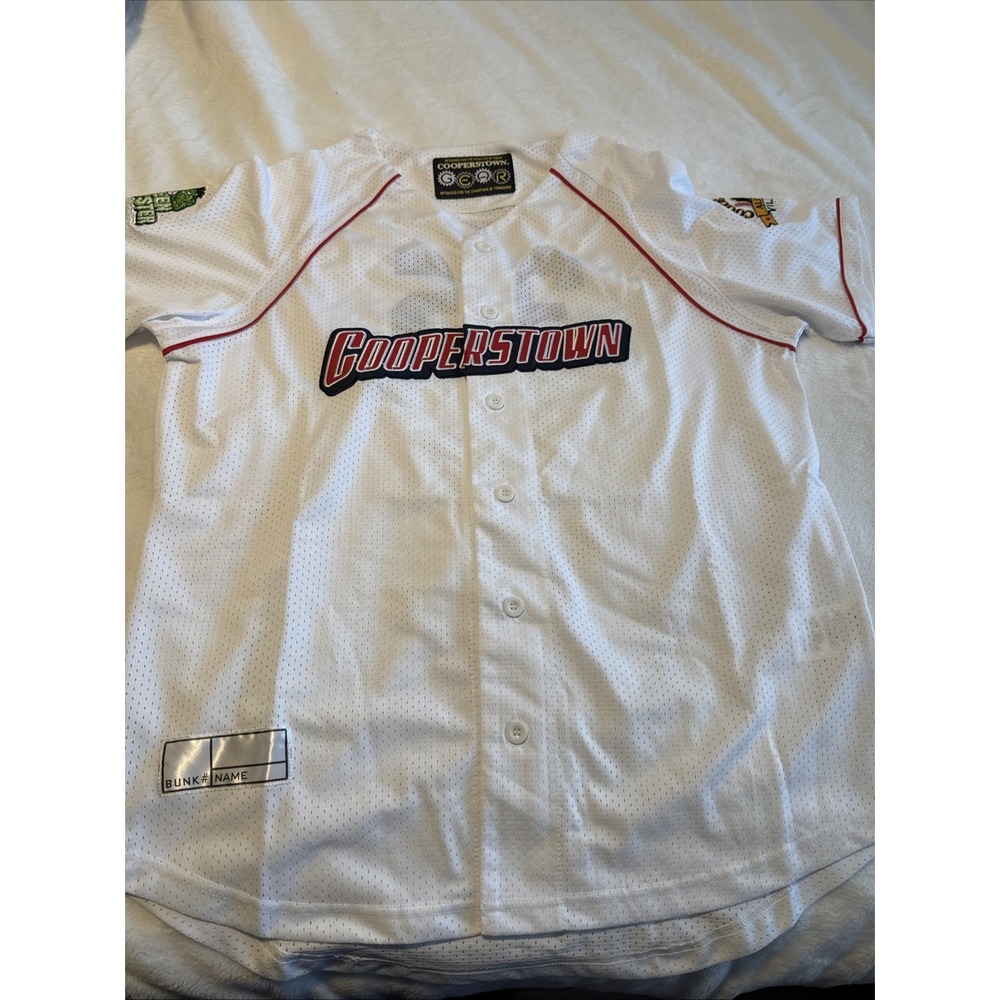 Cooperstown All Star Village #35 Baseball Jersey Mens Medium White Mesh